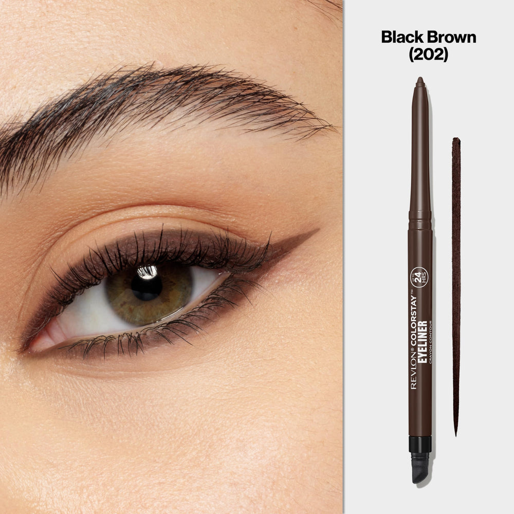 CRAYON YEUX REVLON ColorStay avec aiguiseur intégré pour des retouches faciles.