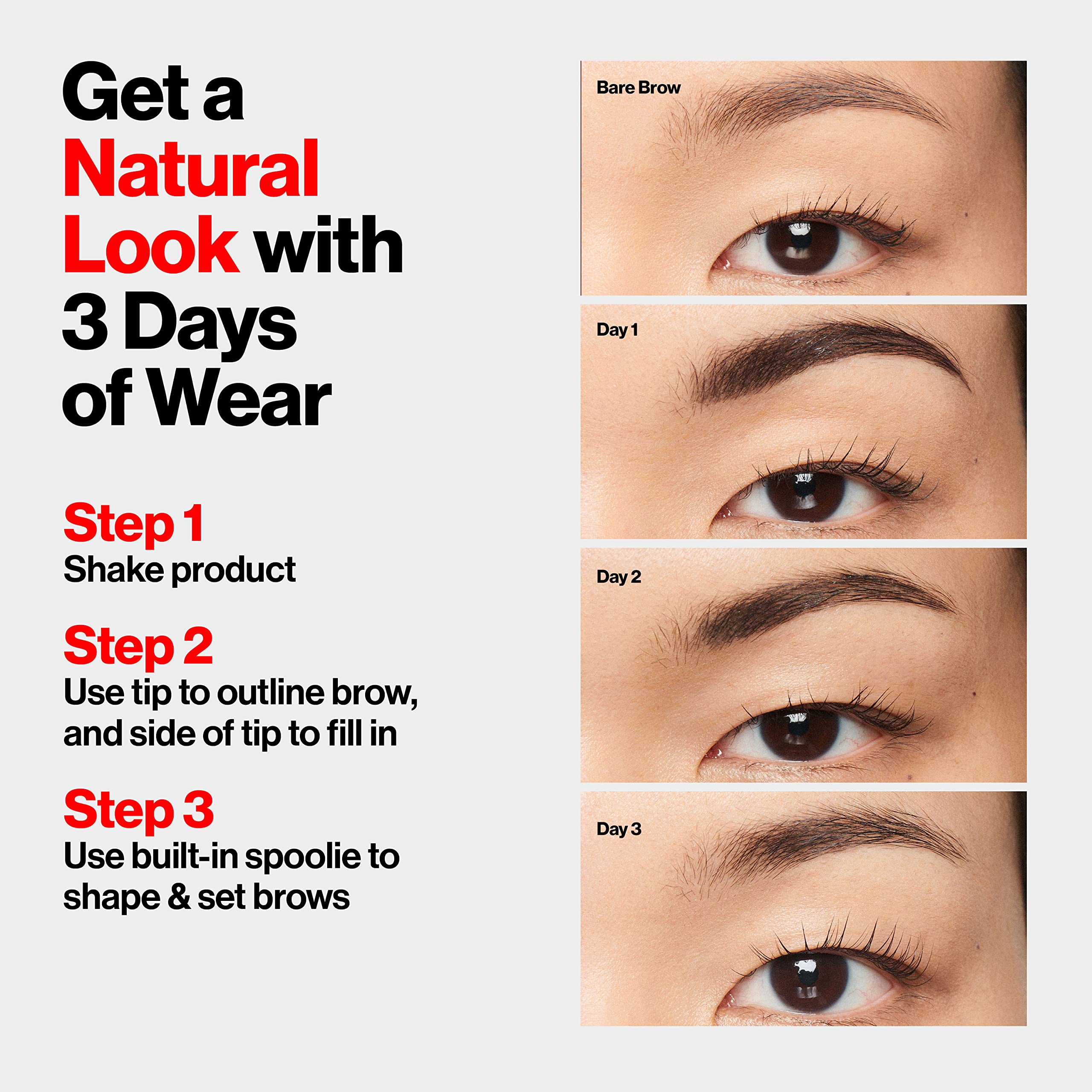 REVLON ColorStay Encre Sourcils: pigments doux dans des teintes naturelles