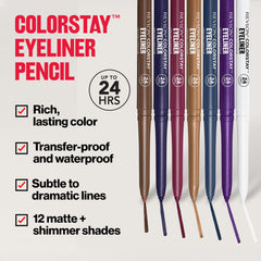 REVLON ColorStay Crayon Contour des Yeux Jade 206 – pointe nette grâce au taille-crayon intégré.