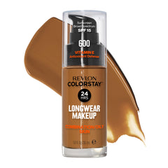 Bouteille Revlon ColorStay 600 Cinnamon, application facile et tenue longue durée.