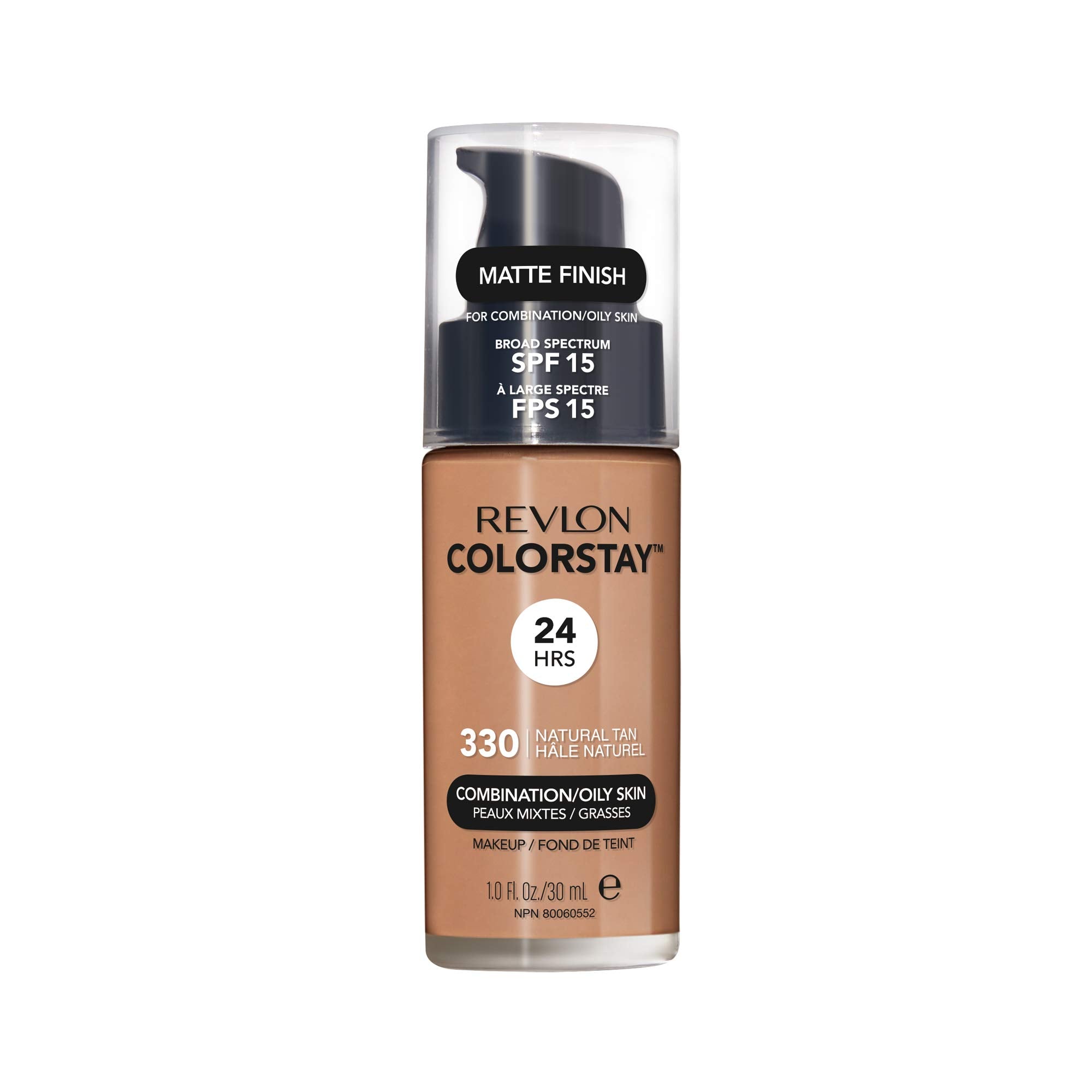 Fond de teint Revlon ColorStay en bouteille, tenue longue durée et naturelle.