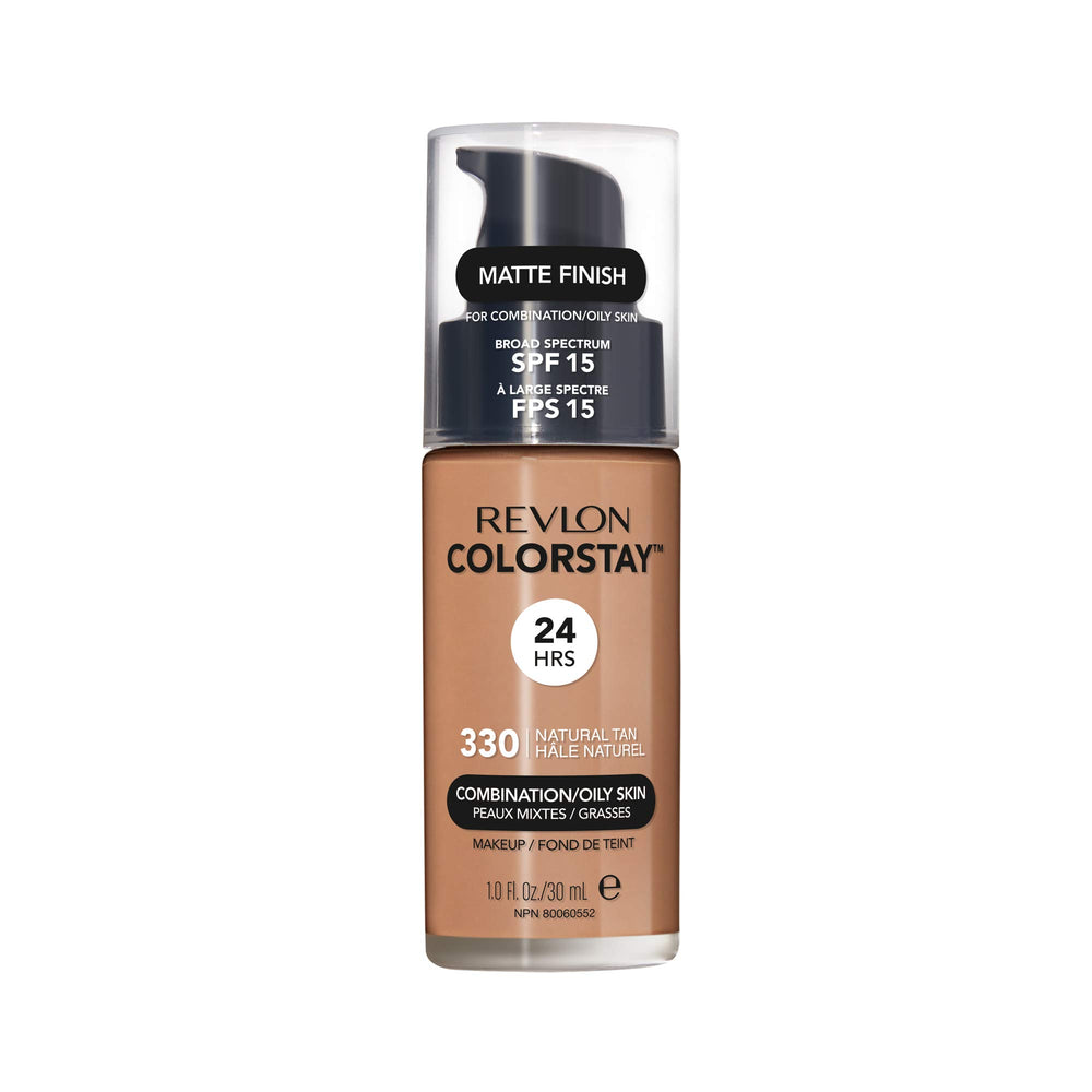 Fond de teint Revlon ColorStay en bouteille, tenue longue durée et naturelle.