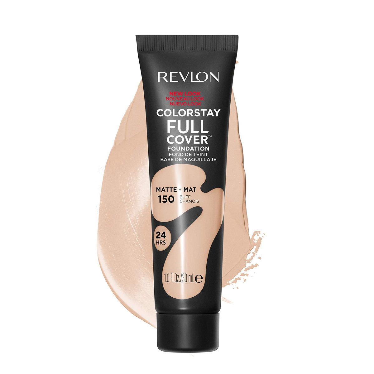 Revlon ColorStay Full Cover en tube, application pratique et longue tenue.