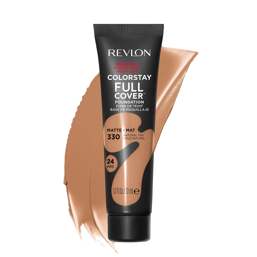 Revlon ColorStay Full Cover dans son tube d'emballage pour une application rapide.