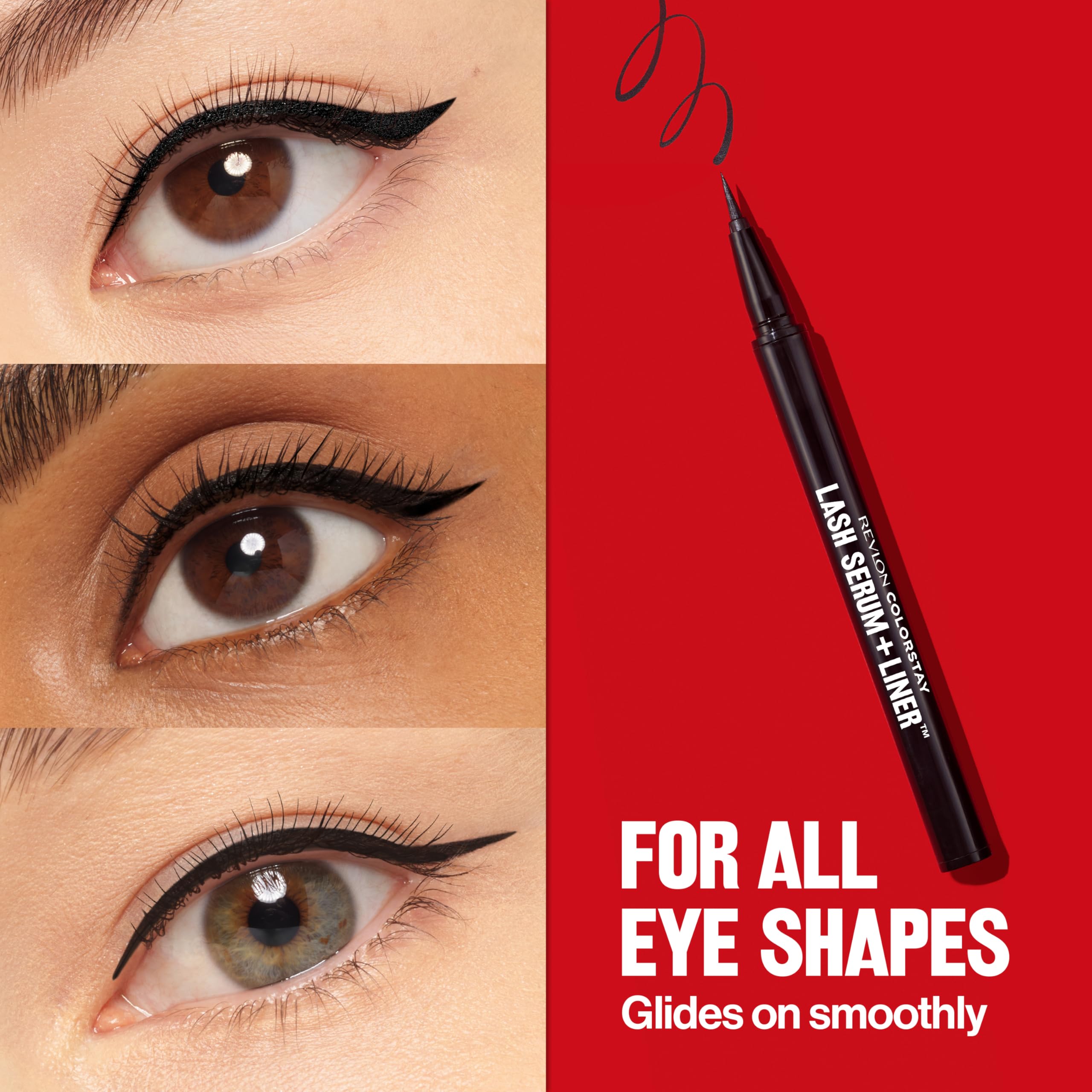 REVLON ColorStay Lash Serum + Liner, sans bavure, tenue impeccable toute la journée.