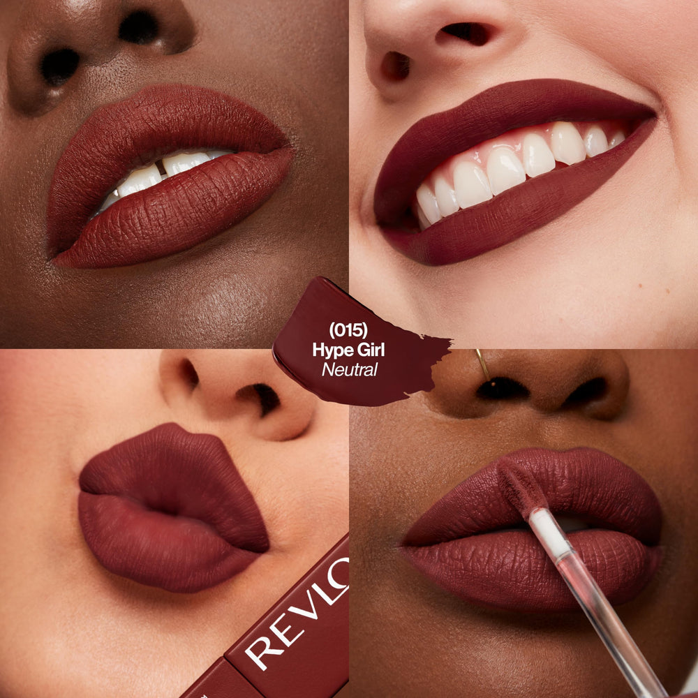 REVLON ColorStay Limitless Matte tube 015 Hype Girl, couleur vive prête à appliquer.