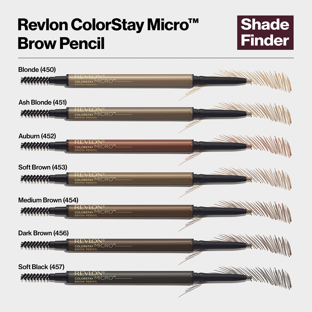 Application precise avec Revlon ColorStay Micro Sourcils pour definir forme et arc.