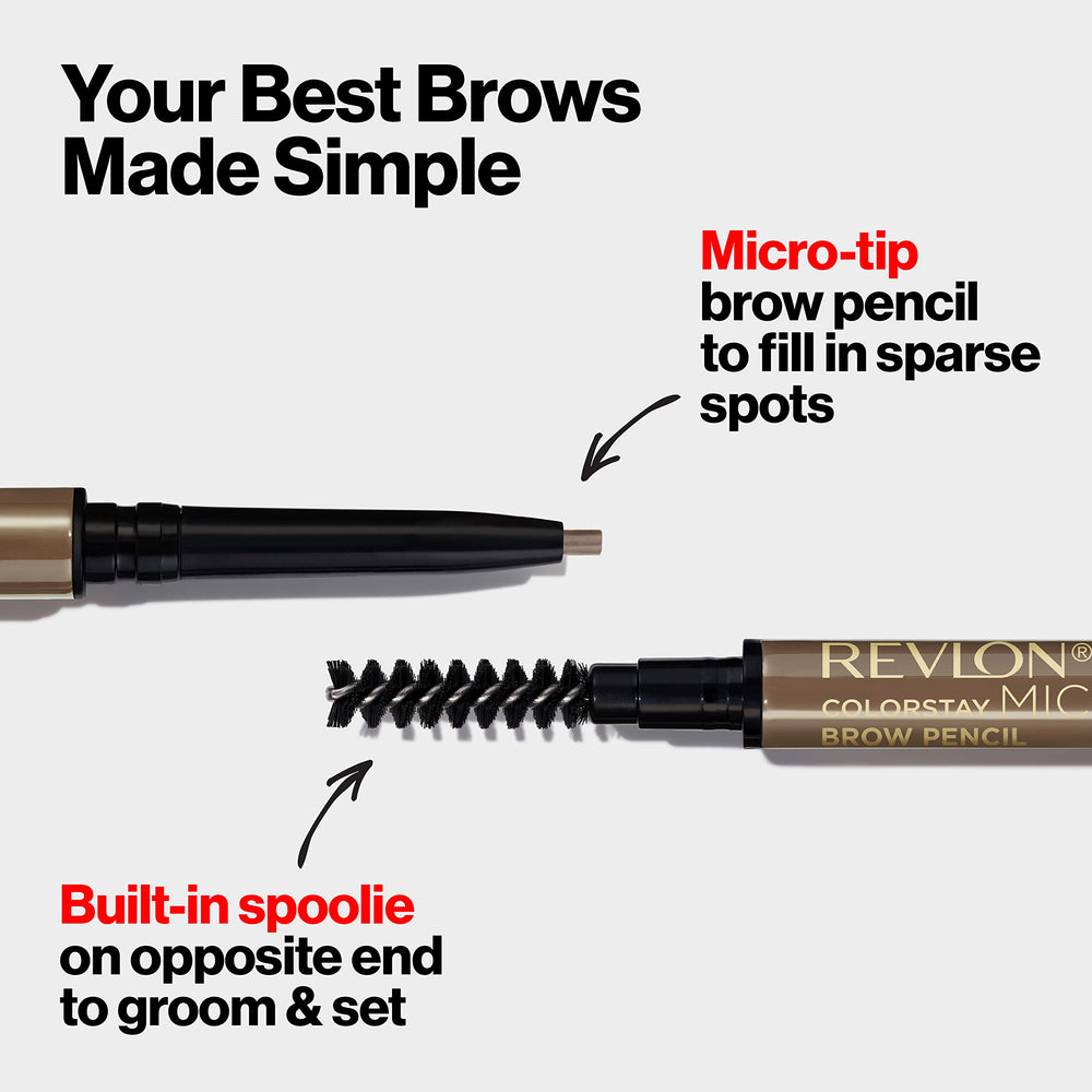 Tenue longue et resistante a l'eau avec Revlon ColorStay Micro Sourcils sans bavures.