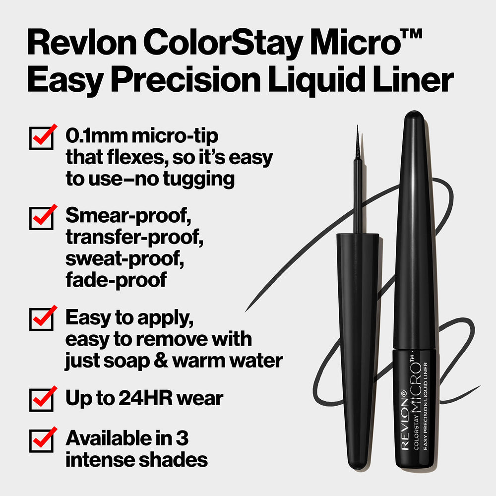 REVLON ColorStay Micro teinte Blackout pour un noir riche et intense.