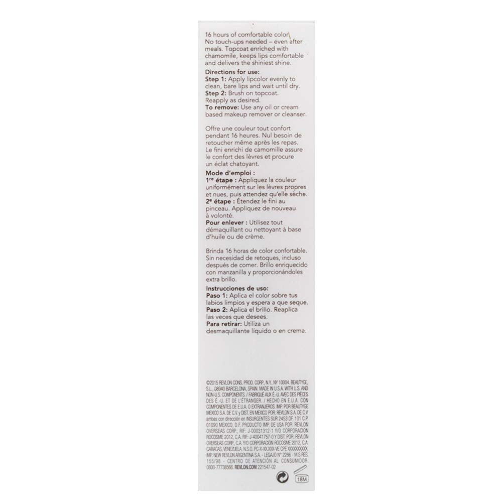 Applicateur précis du rouge à lèvres REVLON, fini uniforme.