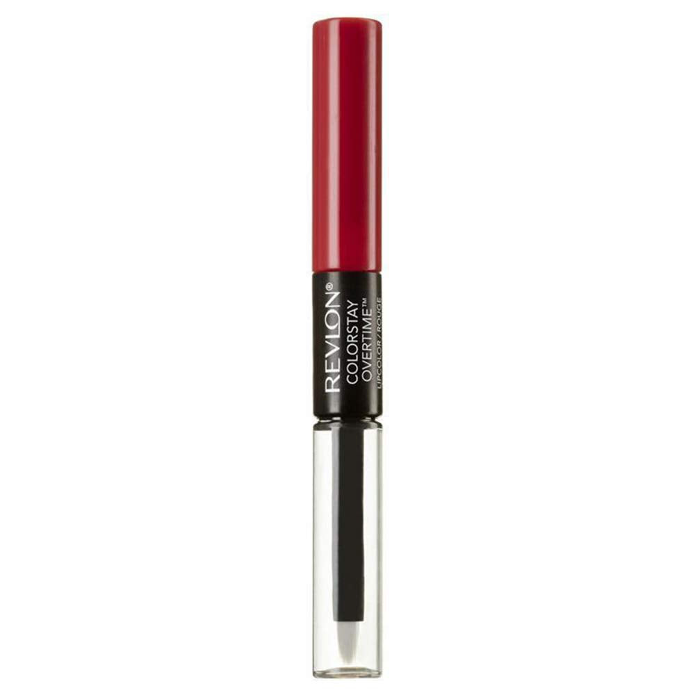 REVLON ColorStay Overtime Forever Scarlet, application longue tenue pour des lèvres éclatantes.