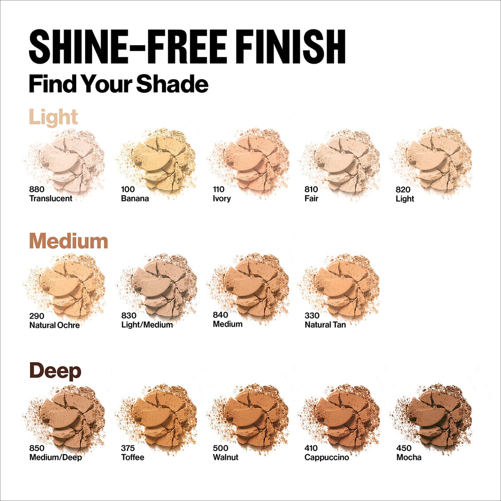 REVLON ColorStay Poudre Pressée – formule sans parfum et sans huile.
