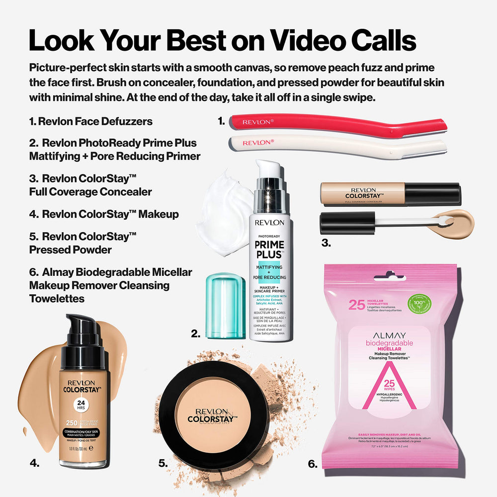Poudre REVLON ColorStay avec fond de teint pour un rendu coordonné.