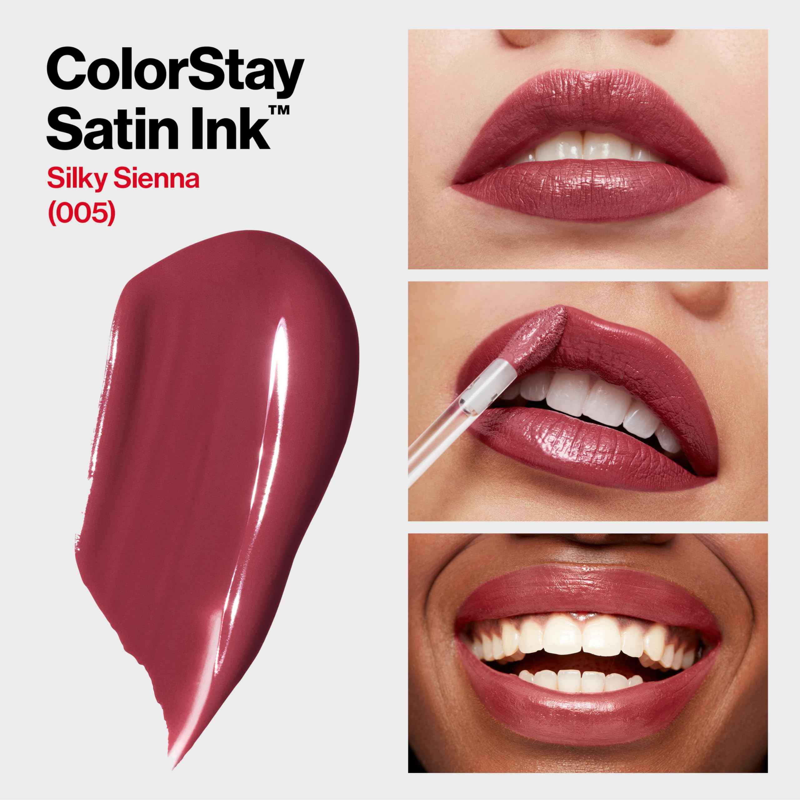 Emballage et tube de Revlon ColorStay Satin Ink pour démarrer l'essai.