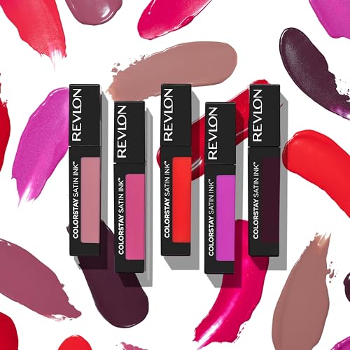 REVLON ColorStay Satin Ink, finition satinée pour rendu homogène sur les lèvres.