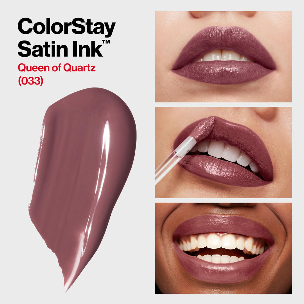 Appliquer le ColorStay Satin Ink Queen of Quartz sur les lèvres.