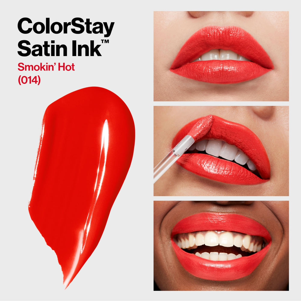 Texture satinée du rouge REVLON ColorStay Satin Ink pour une couleur durable