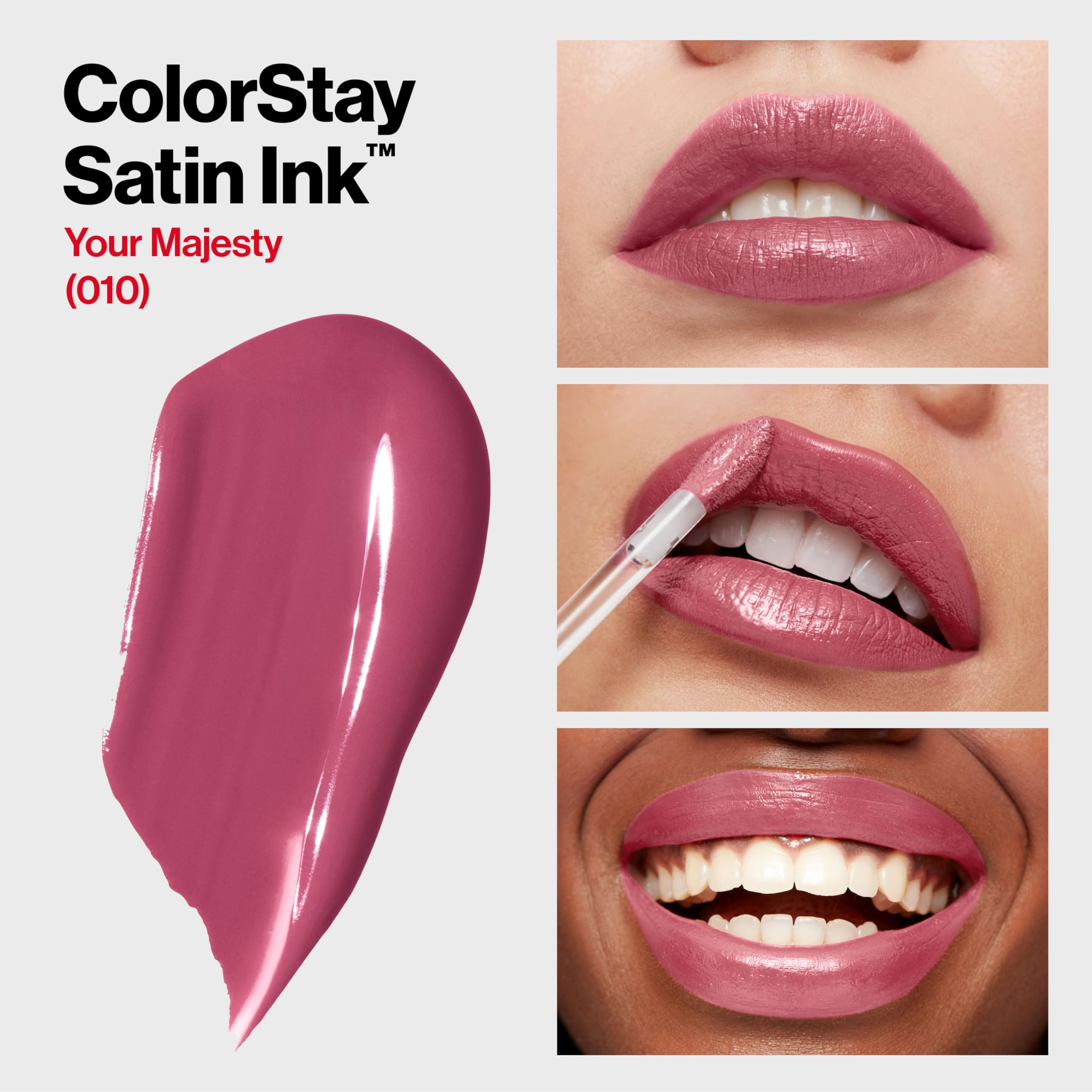 REVLON ColorStay Satin Ink, teinte rose, tenue longue jusqu’à 16 heures.