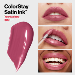REVLON ColorStay Satin Ink, teinte rose, tenue longue jusqu’à 16 heures.