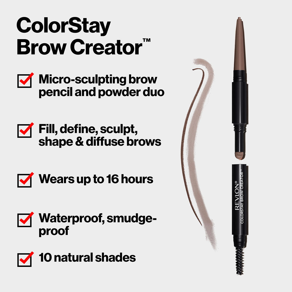 REVLON ColorStay Sourcils Créateur : brosse-peigne pour dompter les poils et diffuser la couleur.