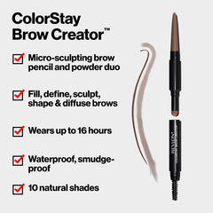 REVLON ColorStay Sourcils Créateur : brosse-peigne pour dompter les poils et diffuser la couleur.