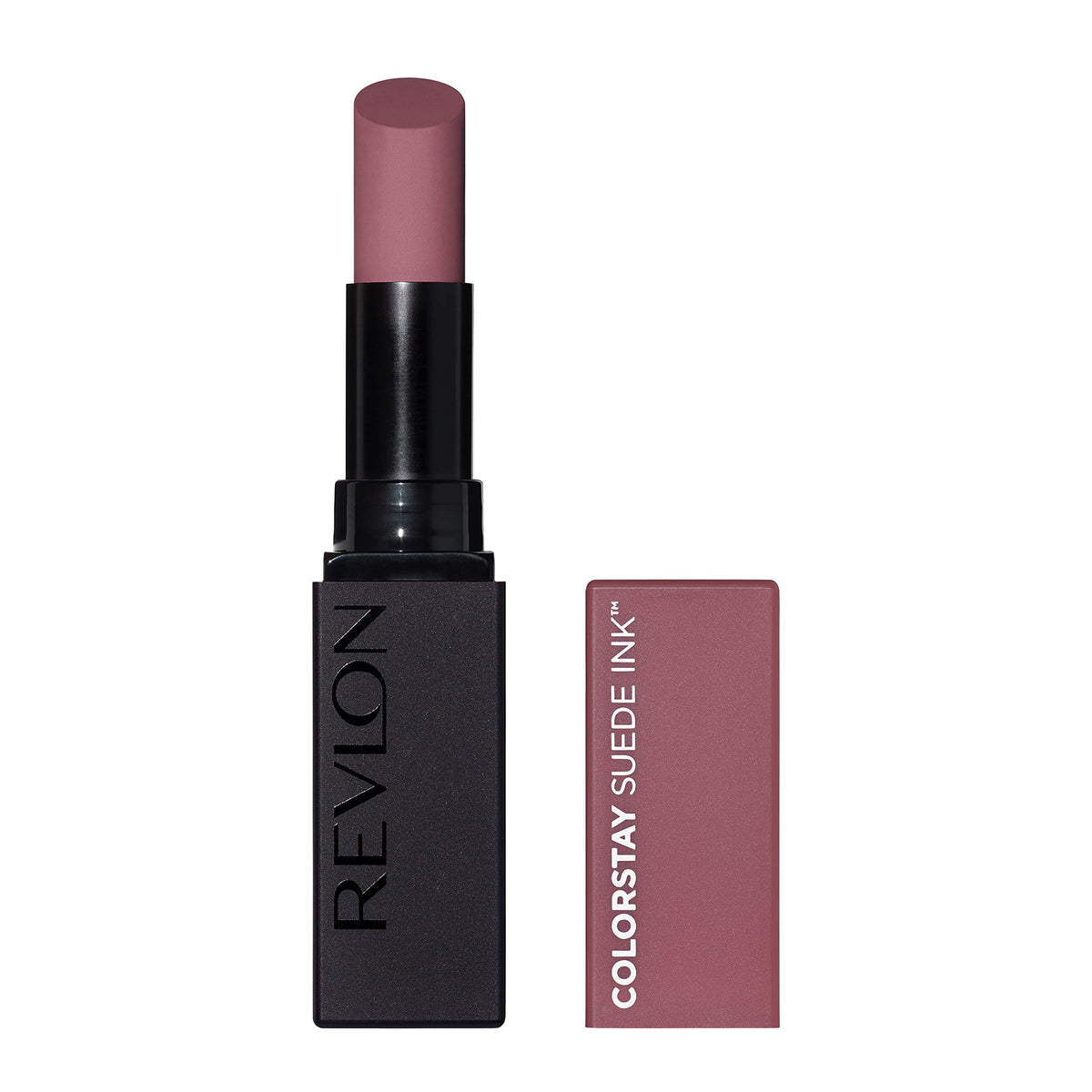 Rouge à lèvres REVLON ColorStay Suede Ink, mine angle pour une application précise.