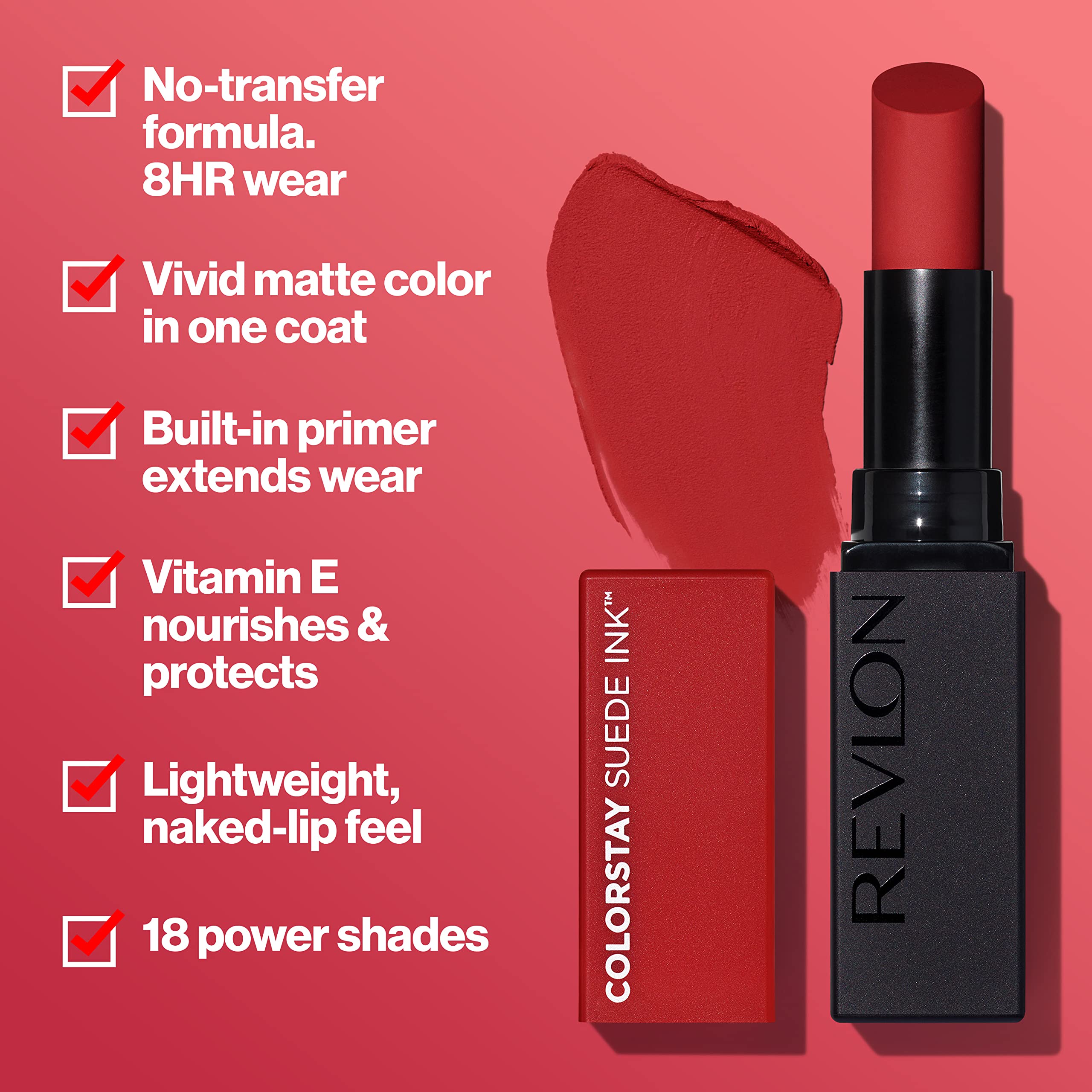 Revlon ColorStay Suede Ink offre couleur opaque et matte en un seul passage.