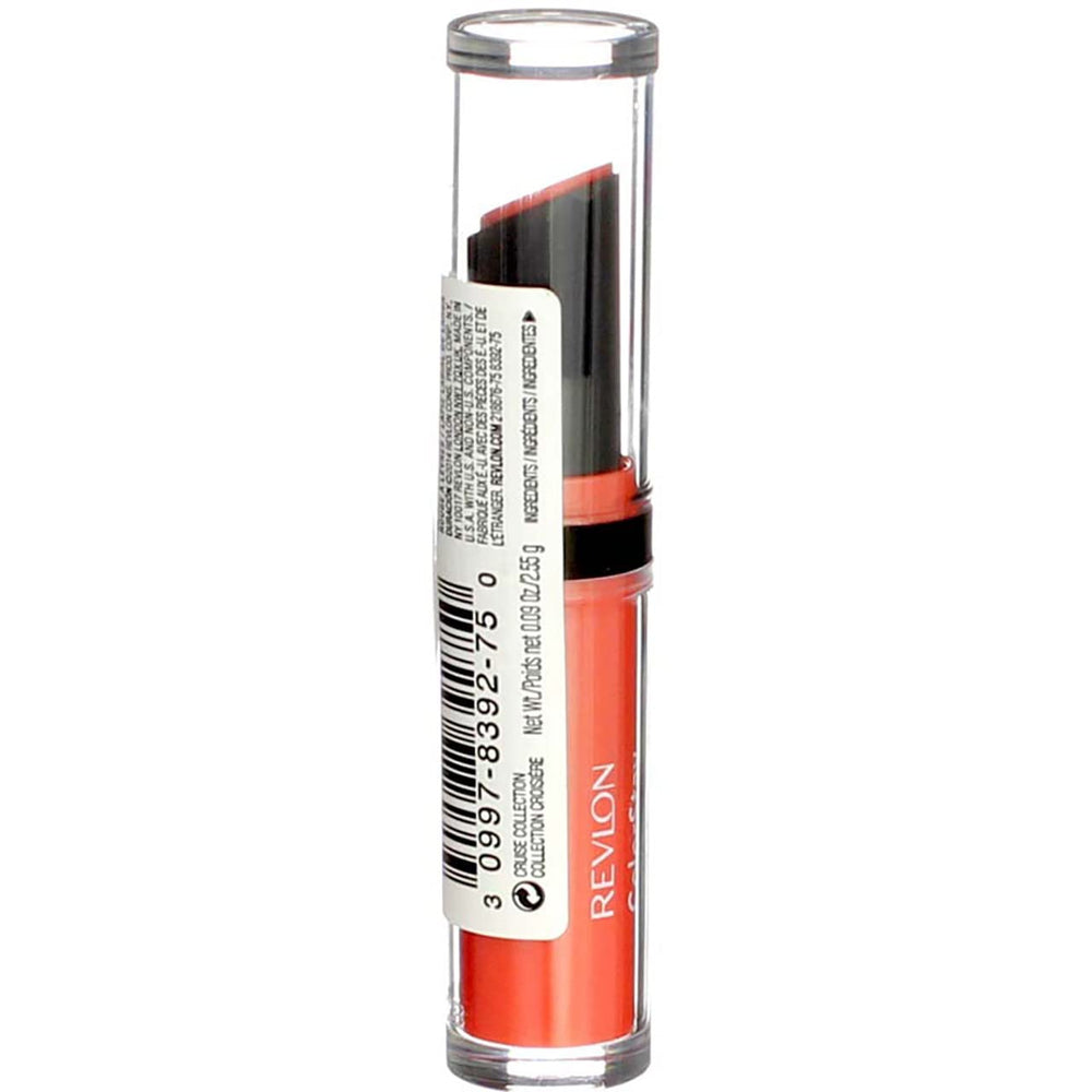 REVLON ColorStay Ultimate Suede Cruise lipstick creamy finish supports all-day comfort.
