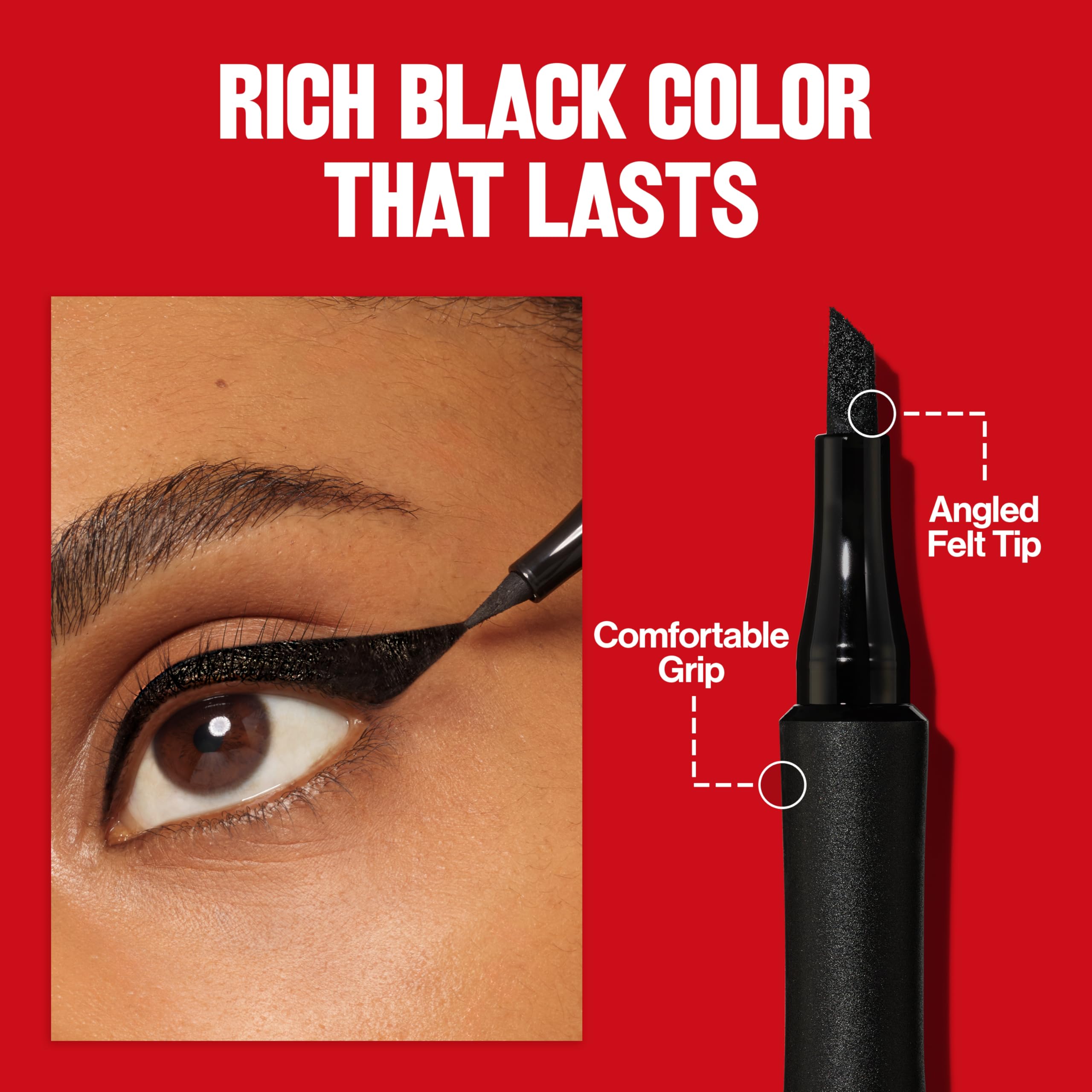 REVLON crayon liquide pour les yeux, bord triple, traînées fluides et élégantes.