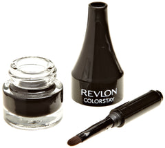 Revlon Crème Gel Eyeliner dans pot hermetique avec applicateur, trait precis et longue tenue.