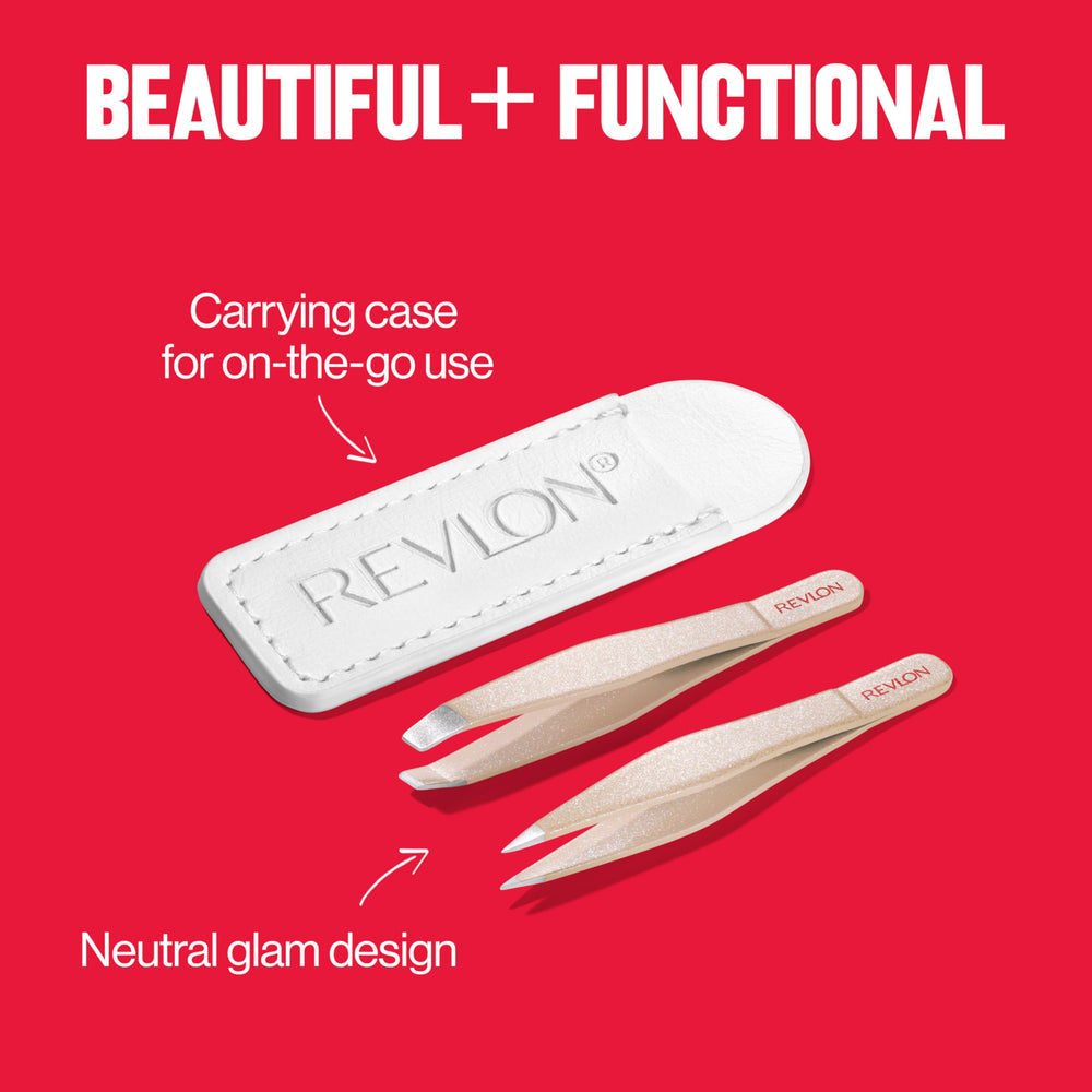 Pince REVLON Designer Series mini avec étui de voyage pratique.
