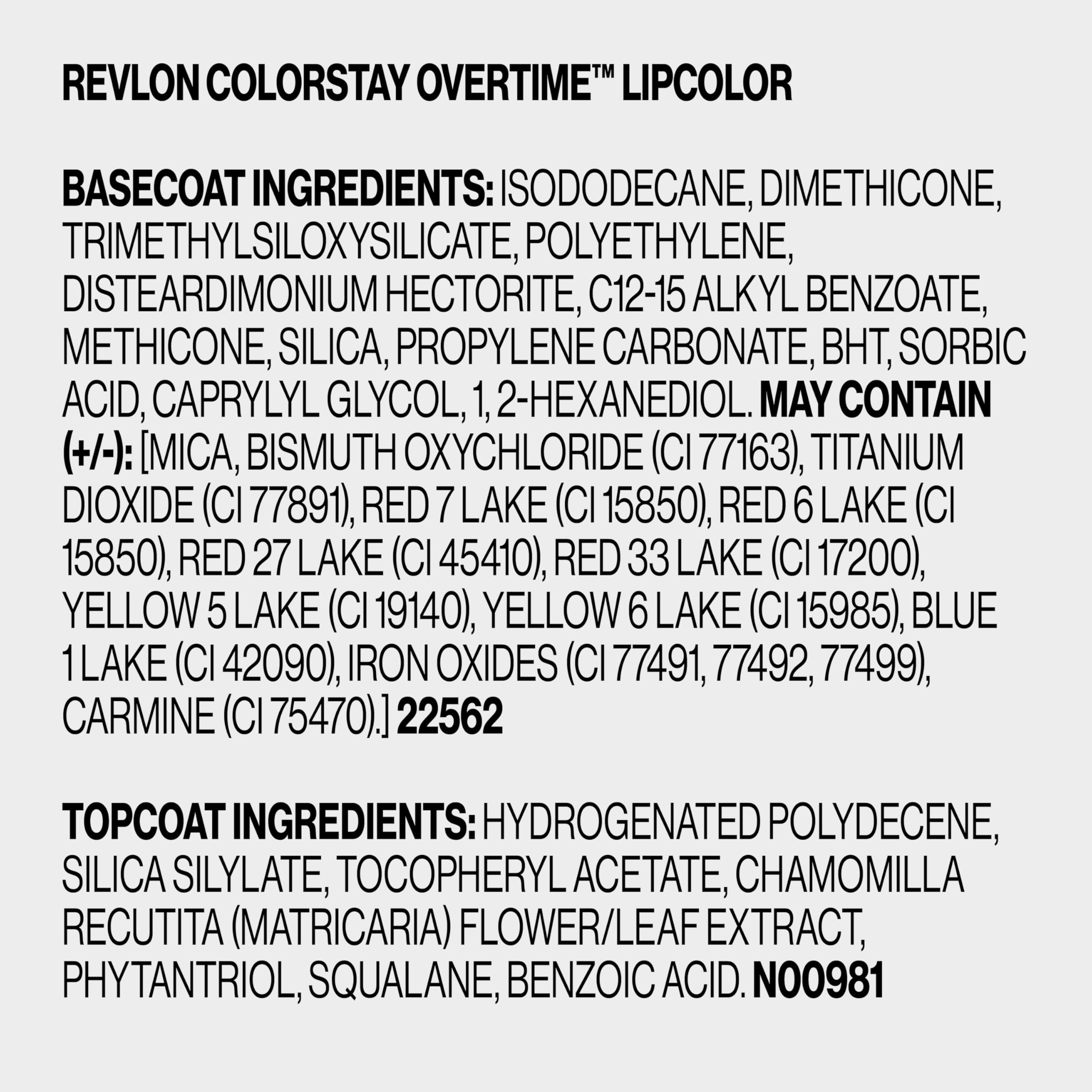 Revlon emballage beauté longue tenue idéale pour le quotidien.