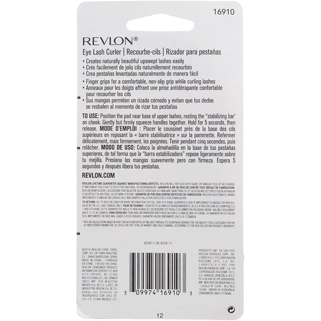 Boîte compacte avec Recourbe-cils Revlon Extra Curl idéal pour le sac à main.