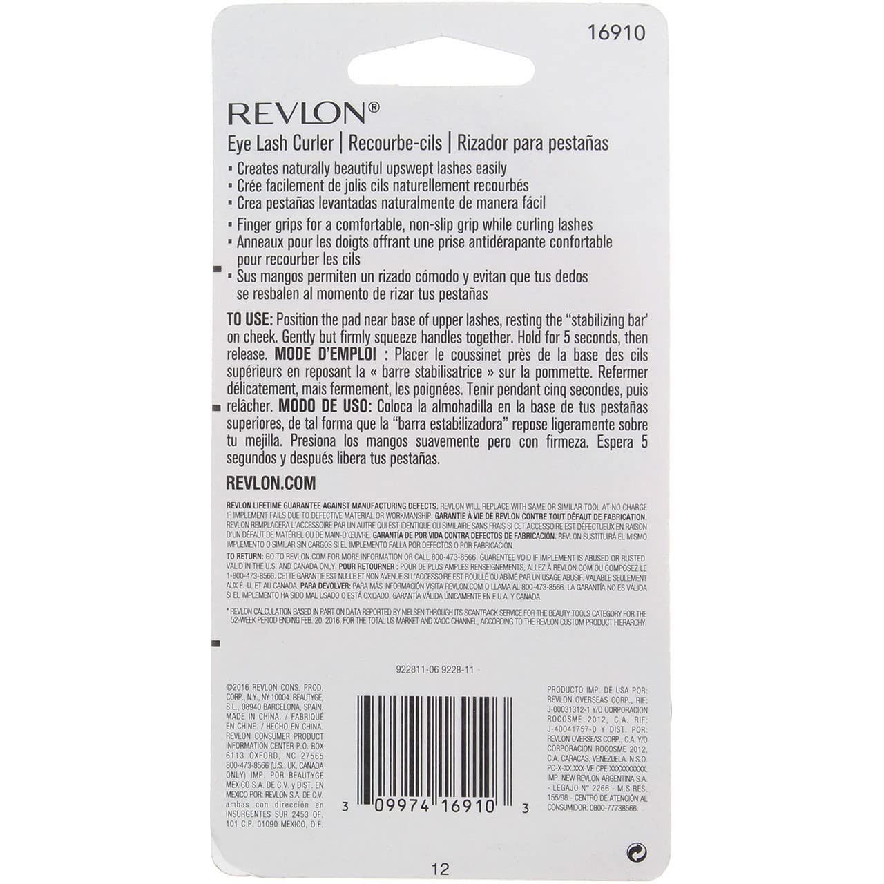 Tampon en silicone doux du Recourbe-cils Revlon Extra Curl pour une pression homogène.