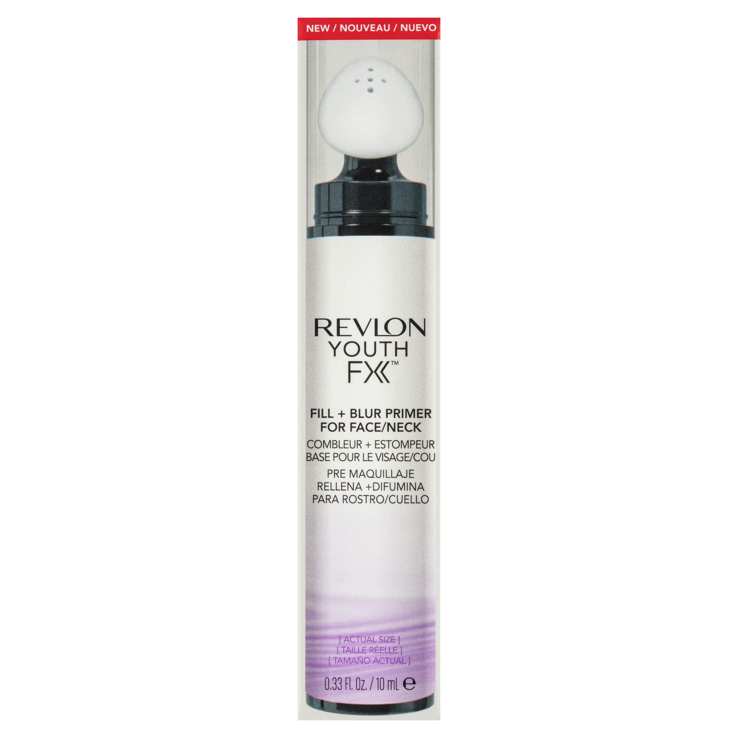 REVLON Fill + Blur Primer sur le visage et le cou, pour lisser les ridules.