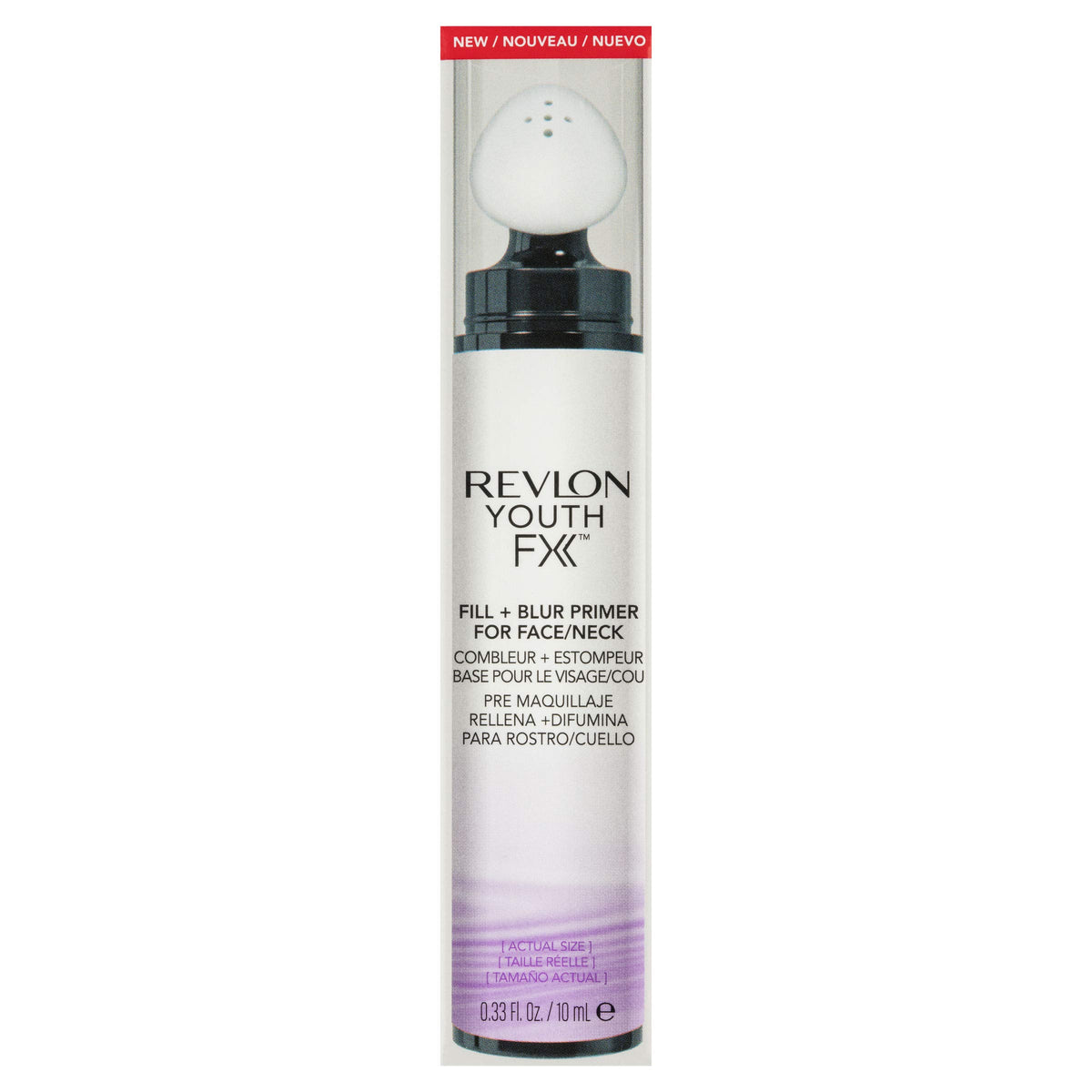 REVLON Fill + Blur Primer sur le visage et le cou, pour lisser les ridules.