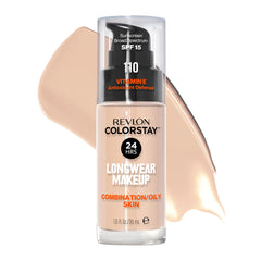 REVLON ColorStay ivoire, flacon 1 oz, texture fluide pour une tenue longue durée.