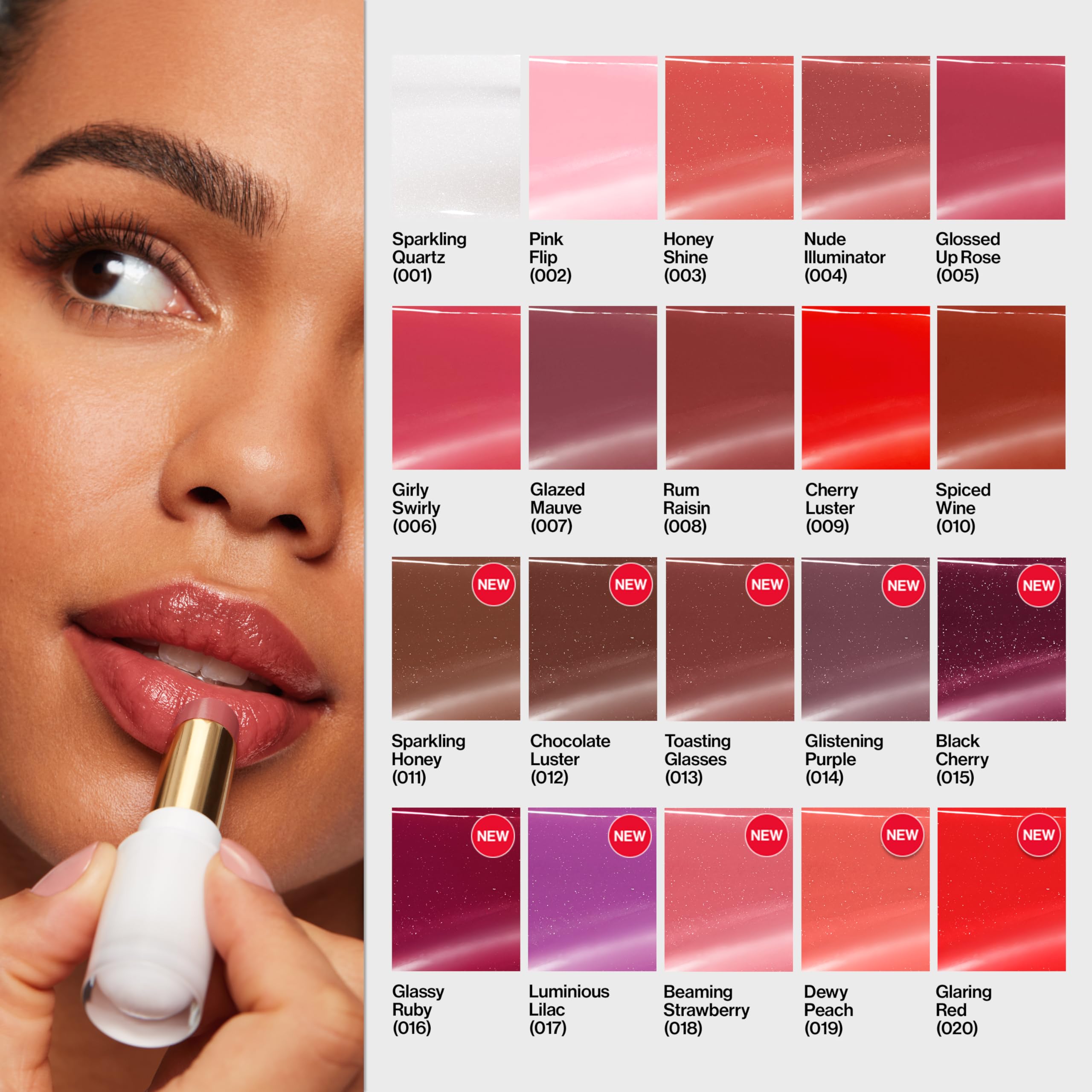 REVLON échantillon couleur du baume, rendu translucide et teint léger.