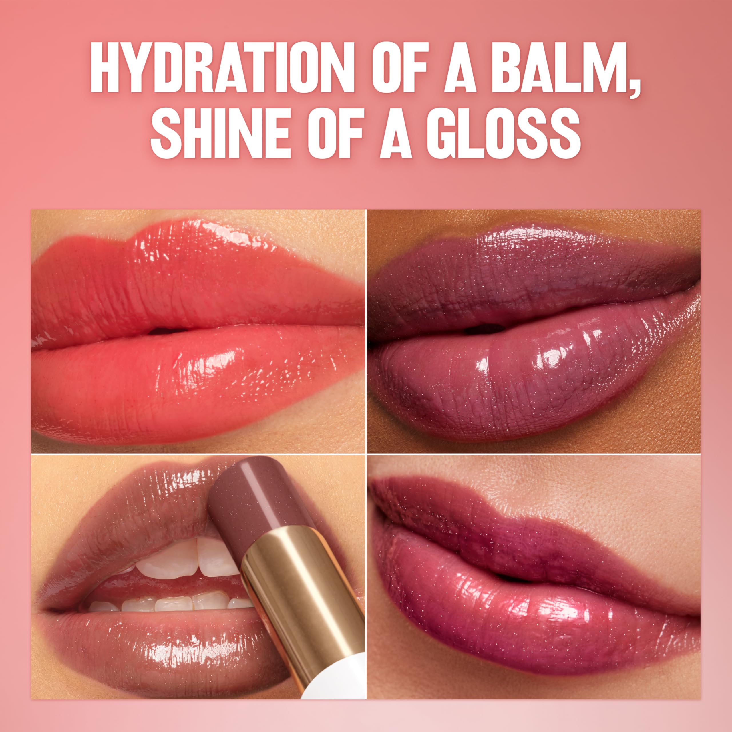 REVLON teinte Rose, baume hydratant lumineux et subtil sur les lèvres.