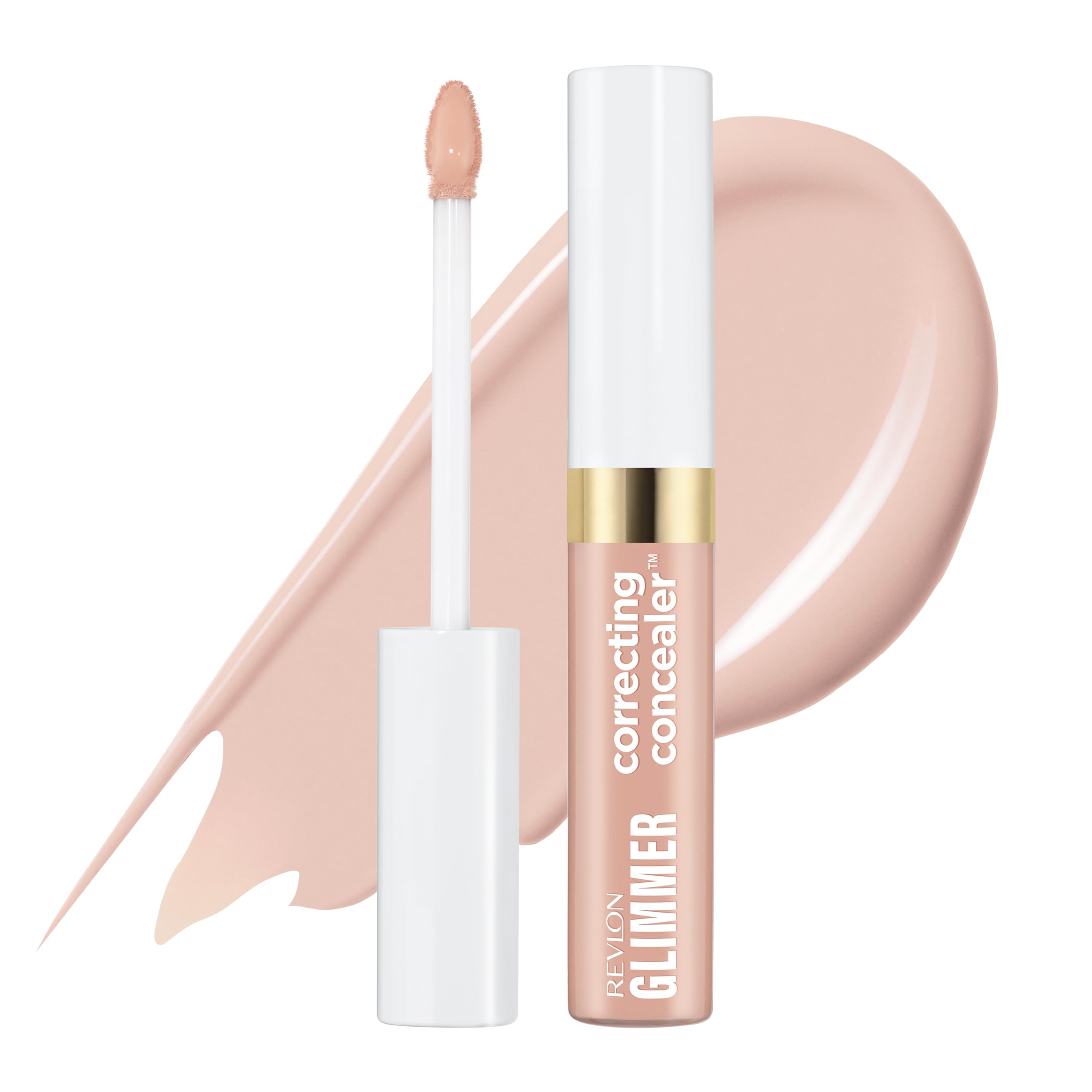 REVLON Glimmer Correcting Concealer, teinte verte, neutralise les rougeurs pour un teint uniforme.