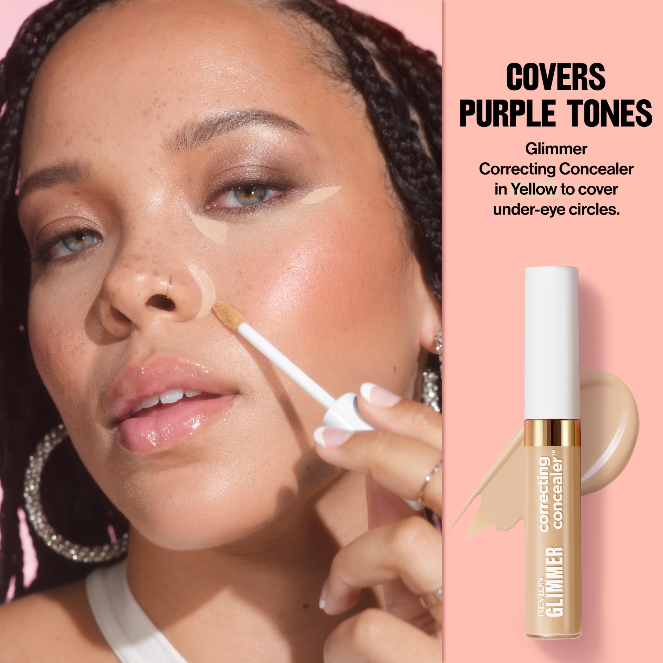 REVLON Glimmer Correcting Concealer avec applicateur fin pour une application ciblée.