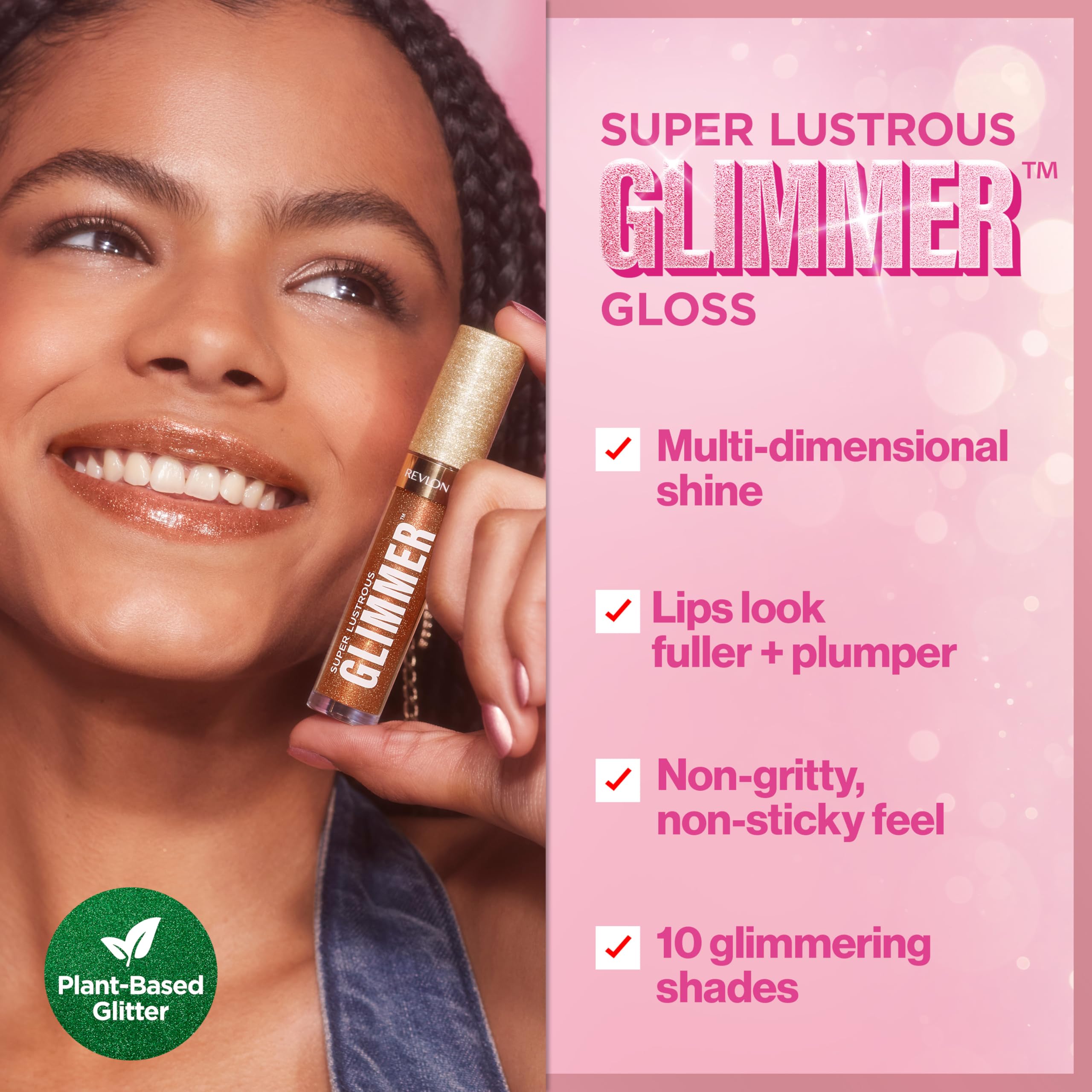 REVLON Glimmer Gloss – perles-reflets-3d créant un effet multidimensionnel.