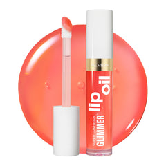 REVLON Glimmer Lip Oil dans sa bouteille étincelante offrant hydratation rapide et fini brillant.