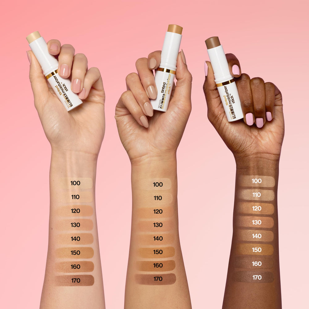 REVLON Glimmer Tinted Moisturizer Stick delivers consistent hydrating moisture throughout the day.