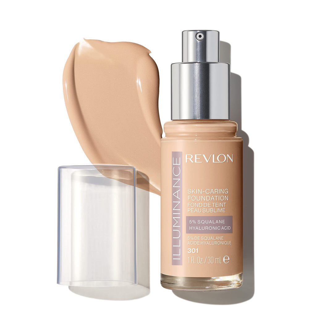 REVLON Illuminance – Bouteille avec pompe pour application précise et hydratante.