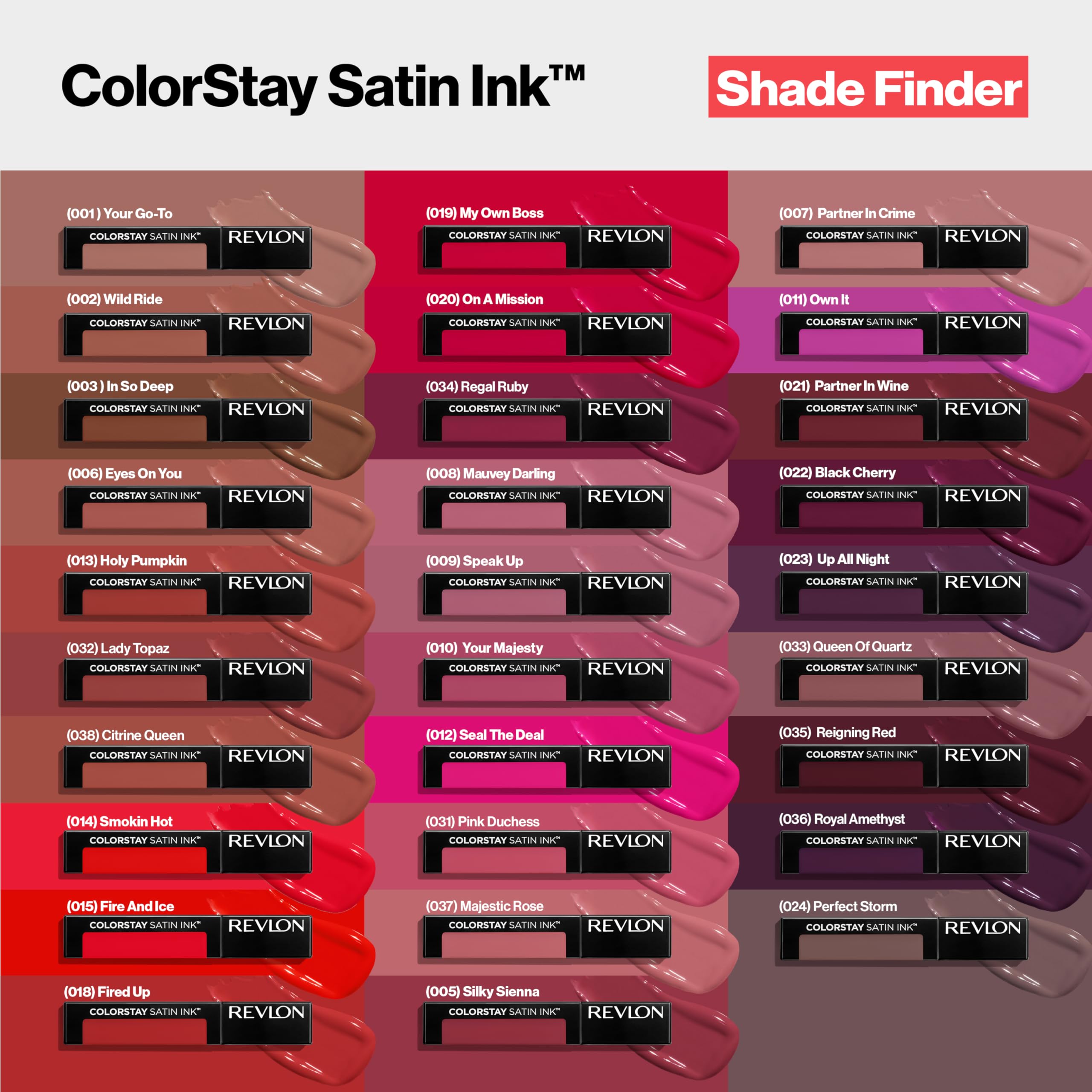 REVLON Satin Ink Lady Topaz confort lèvres: formule légère et douce