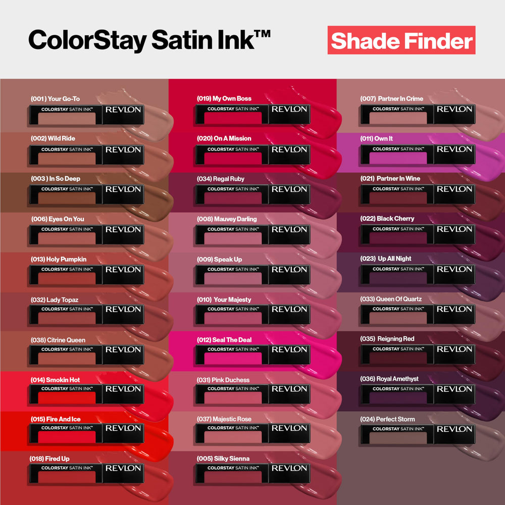 REVLON Satin Ink Lady Topaz confort lèvres: formule légère et douce