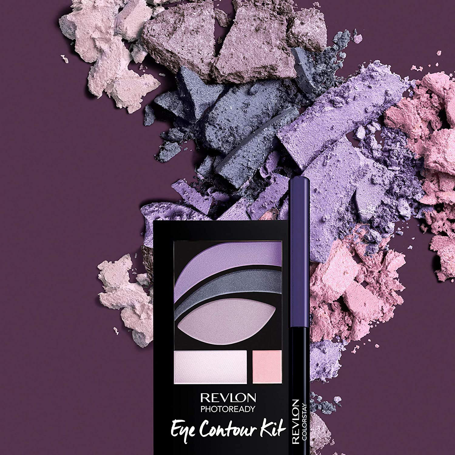 Ensemble tout-en-un REVLON Ombre Impressionniste: base et trois ombres, couche scintillante.