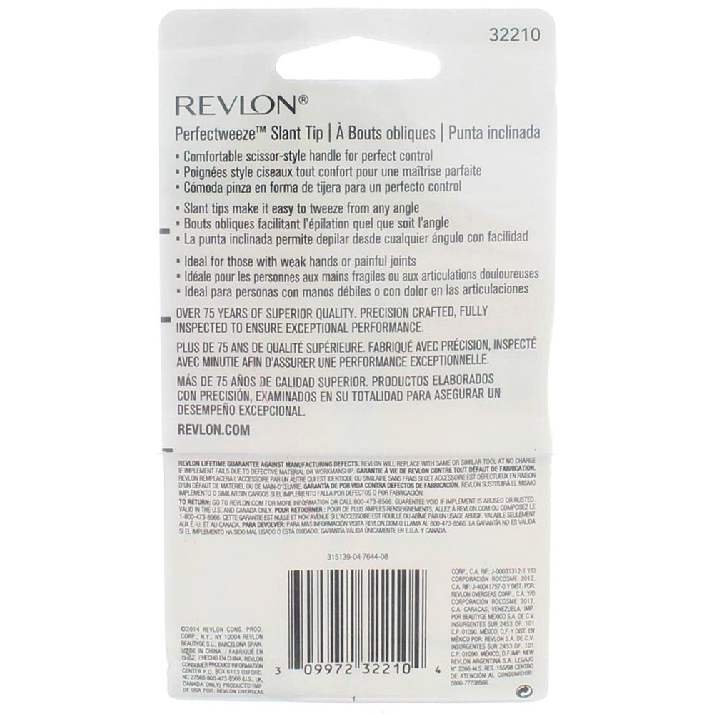 REVLON Perfectweeze tweezers in hand for easy hair removal on delicate areas