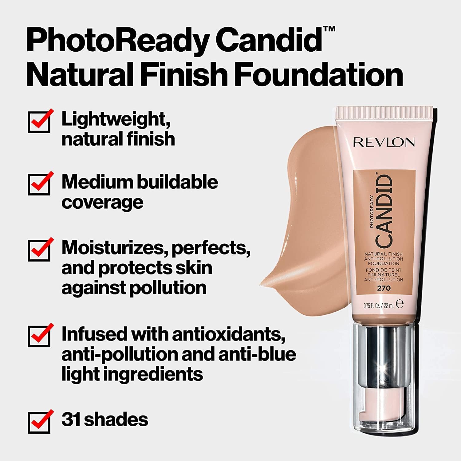 Revlon PhotoReady Candid couverture moyenne modulable.